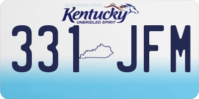 KY license plate 331JFM