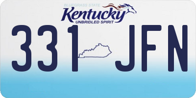 KY license plate 331JFN