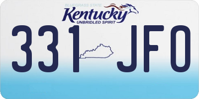 KY license plate 331JFO