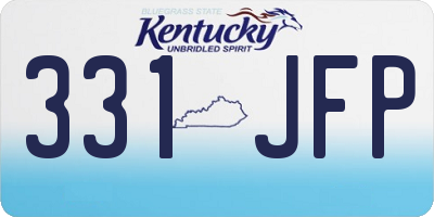 KY license plate 331JFP