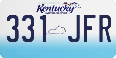 KY license plate 331JFR