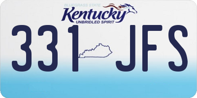 KY license plate 331JFS