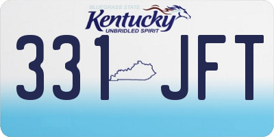 KY license plate 331JFT