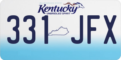 KY license plate 331JFX