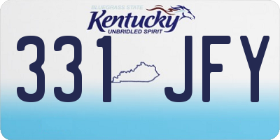KY license plate 331JFY
