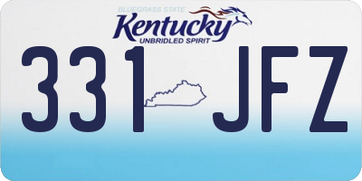 KY license plate 331JFZ