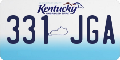 KY license plate 331JGA