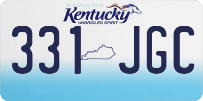 KY license plate 331JGC