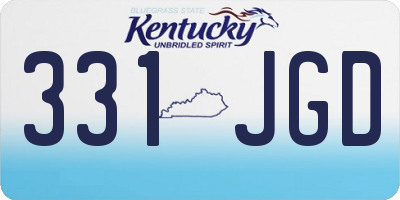 KY license plate 331JGD
