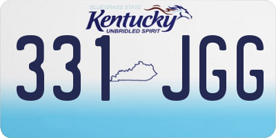 KY license plate 331JGG