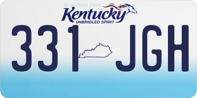 KY license plate 331JGH