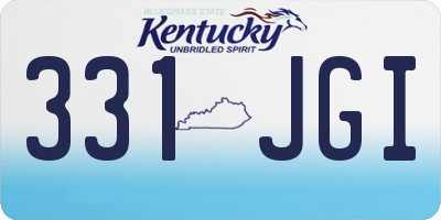 KY license plate 331JGI