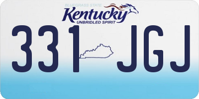 KY license plate 331JGJ