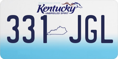 KY license plate 331JGL