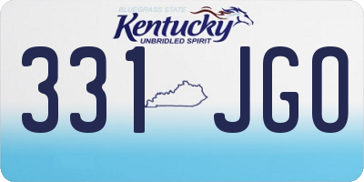 KY license plate 331JGO