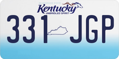 KY license plate 331JGP
