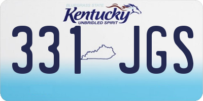 KY license plate 331JGS