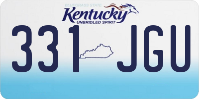 KY license plate 331JGU