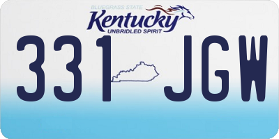 KY license plate 331JGW