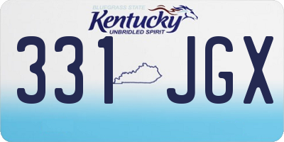 KY license plate 331JGX