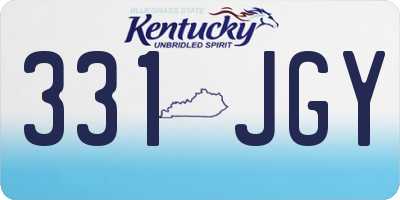 KY license plate 331JGY