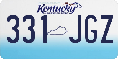 KY license plate 331JGZ