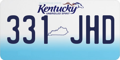 KY license plate 331JHD