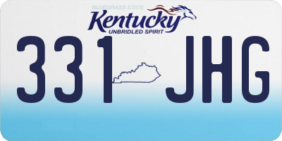 KY license plate 331JHG