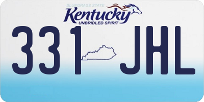 KY license plate 331JHL
