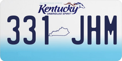 KY license plate 331JHM
