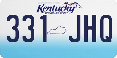 KY license plate 331JHQ