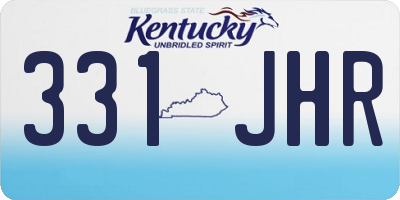 KY license plate 331JHR