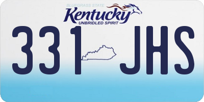 KY license plate 331JHS