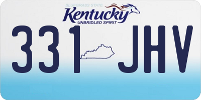 KY license plate 331JHV
