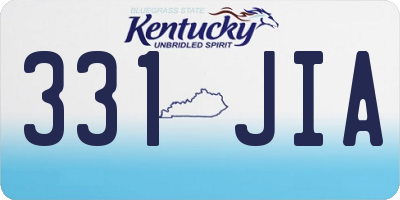KY license plate 331JIA