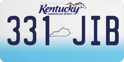 KY license plate 331JIB