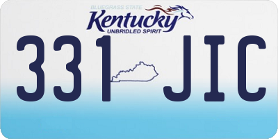 KY license plate 331JIC