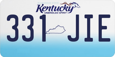 KY license plate 331JIE