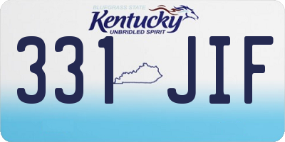 KY license plate 331JIF