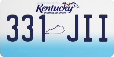 KY license plate 331JII