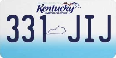 KY license plate 331JIJ