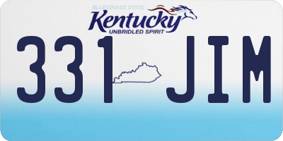 KY license plate 331JIM