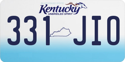 KY license plate 331JIO