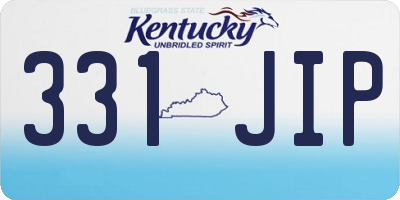 KY license plate 331JIP