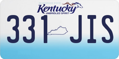 KY license plate 331JIS