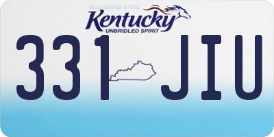 KY license plate 331JIU