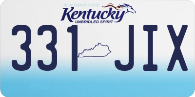 KY license plate 331JIX