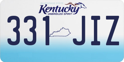 KY license plate 331JIZ
