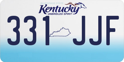 KY license plate 331JJF