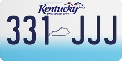 KY license plate 331JJJ